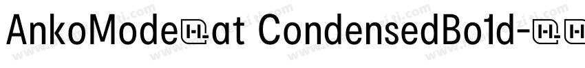 AnkoModerat CondensedBo1d字体转换
